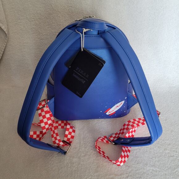 Loungefly Pixar Toy Story Pizza Planet Space Entry Mini Backpack Blue NWT - Picture 2 of 10